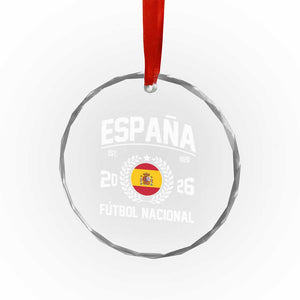 Spain 2026 Soccer Football Fan Spanish Flag Crystal Glass Ornament TS14 Print Your Wear