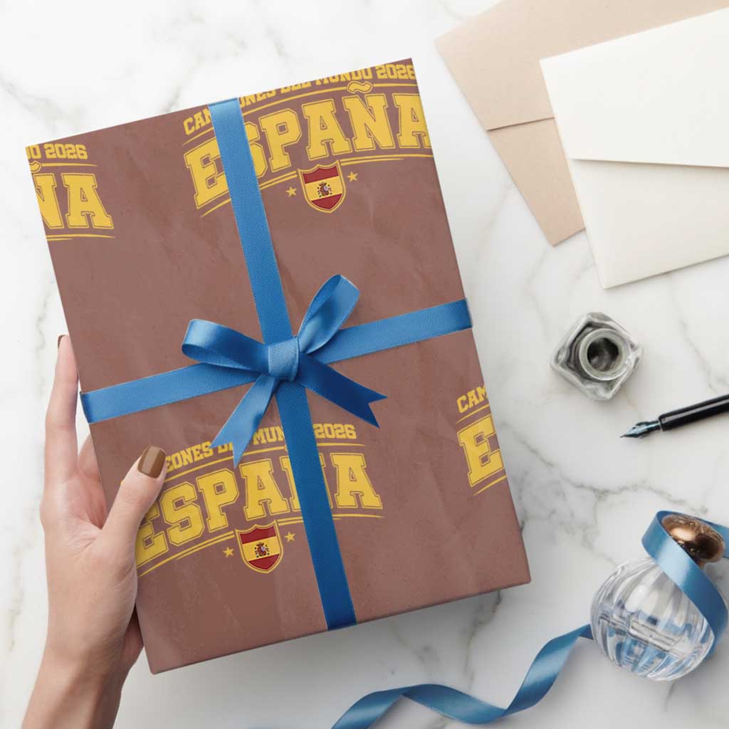 Spain Champions 2026 Wrapping Paper Roll Espana Soccer Football Fan Spanish Flag