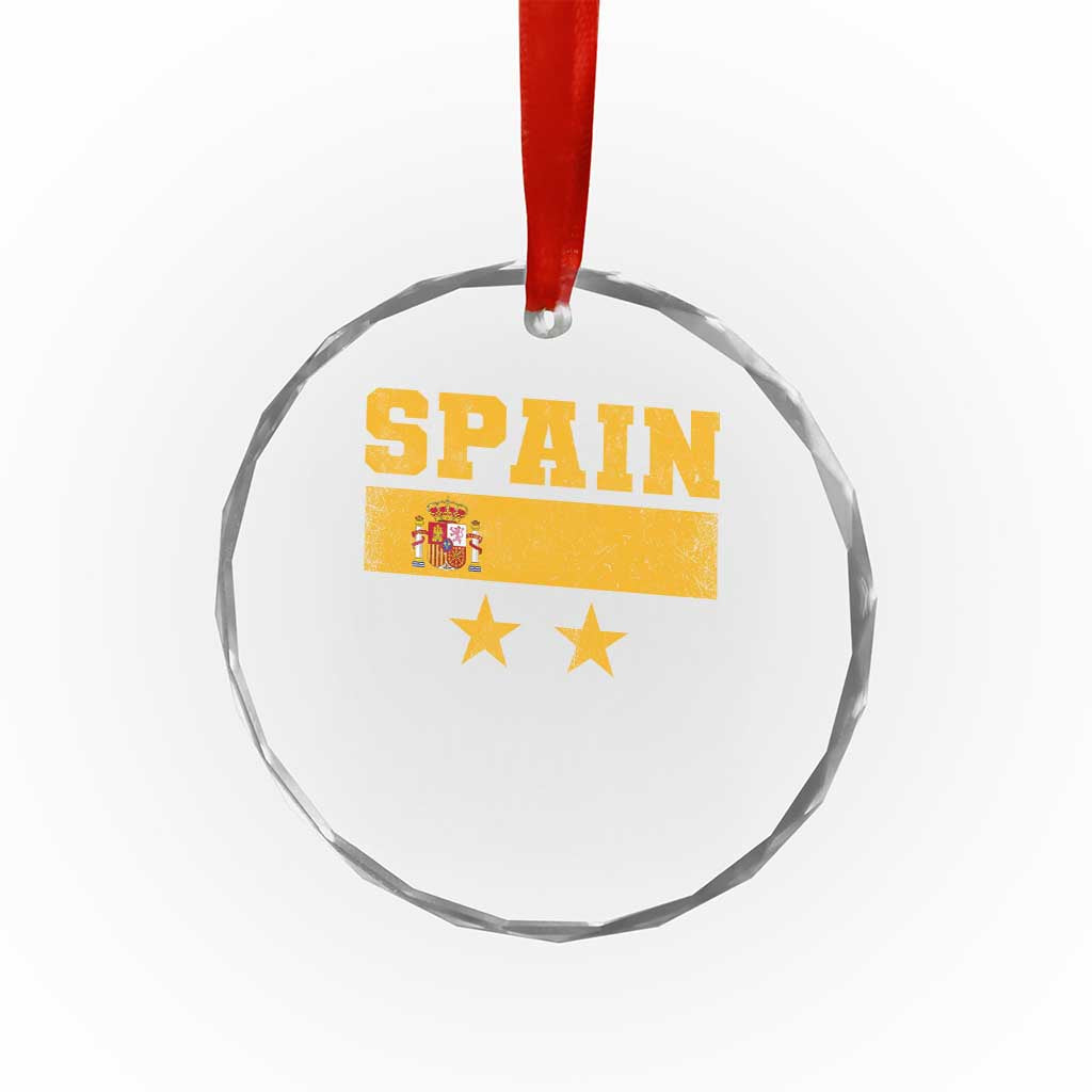 Spain Champions 2026 Second Star Crystal Glass Ornament Espana Coat of Arms
