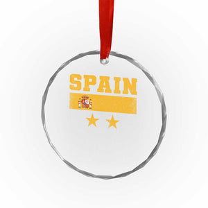 Spain Champions 2026 Second Star Crystal Glass Ornament Espana Coat of Arms