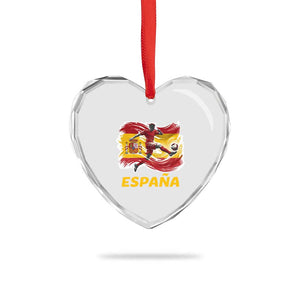 Spain Espana Soccer Football Fan Spanish Flag Heart Crystal Glass Ornament TS14 Print Your Wear