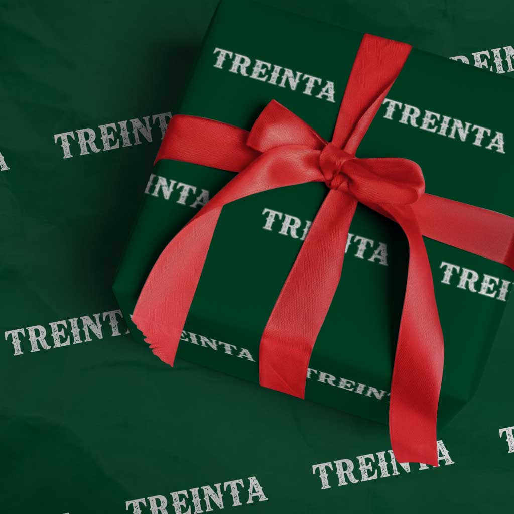 Spanish Mexican 30th Birthday Wrapping Paper Roll Treinta 30 Years Old Bday TS11 Green Print Your Wear