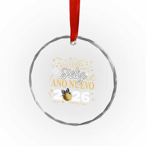Spanish New Year 2026 Crystal Glass Ornament Feliz Ano Nuevo NYE Party Faux Glitter Effect Printed TS11 Print Your Wear