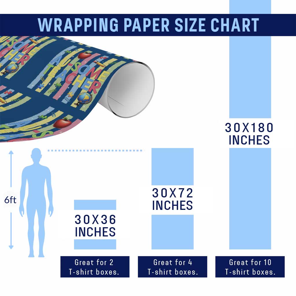 Special Ed Teacher Autism Acceptance Wrapping Paper Roll Au Some Teacher