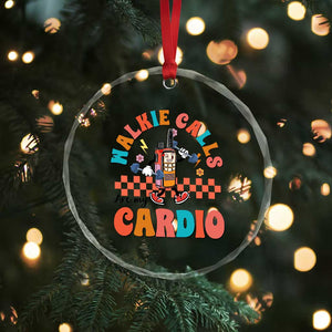 Special Education Crystal Glass Ornament Walkie Calls Are My Cardio Inspirational ABA SPED TS02 Print Your Wear