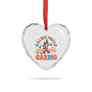 Special Education Heart Crystal Glass Ornament Walkie Calls Are My Cardio Inspirational ABA SPED TS02 Print Your Wear