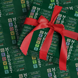 Special Education Wrapping Paper Roll Growth Mindset Positive Inspiration TS02 Green Print Your Wear