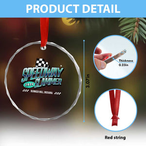 Speedway Slammer 2025 Crystal Glass Ornament Bunker Hill Indiana TS02 Print Your Wear