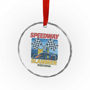 Speedway Slammer 2025 Crystal Glass Ornament Indiana Alcatraz Vintage Racing Graphic TS02 Transparent Glass 3'' Circle Print Your Wear