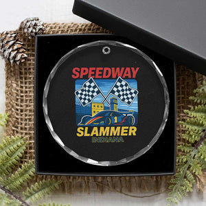 Speedway Slammer 2025 Crystal Glass Ornament Indiana Alcatraz Vintage Racing Graphic TS02 Print Your Wear