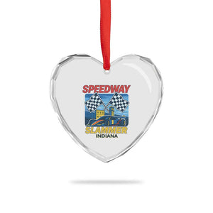 Speedway Slammer 2025 Heart Crystal Glass Ornament Indiana Alcatraz Vintage Racing Graphic TS02 Print Your Wear