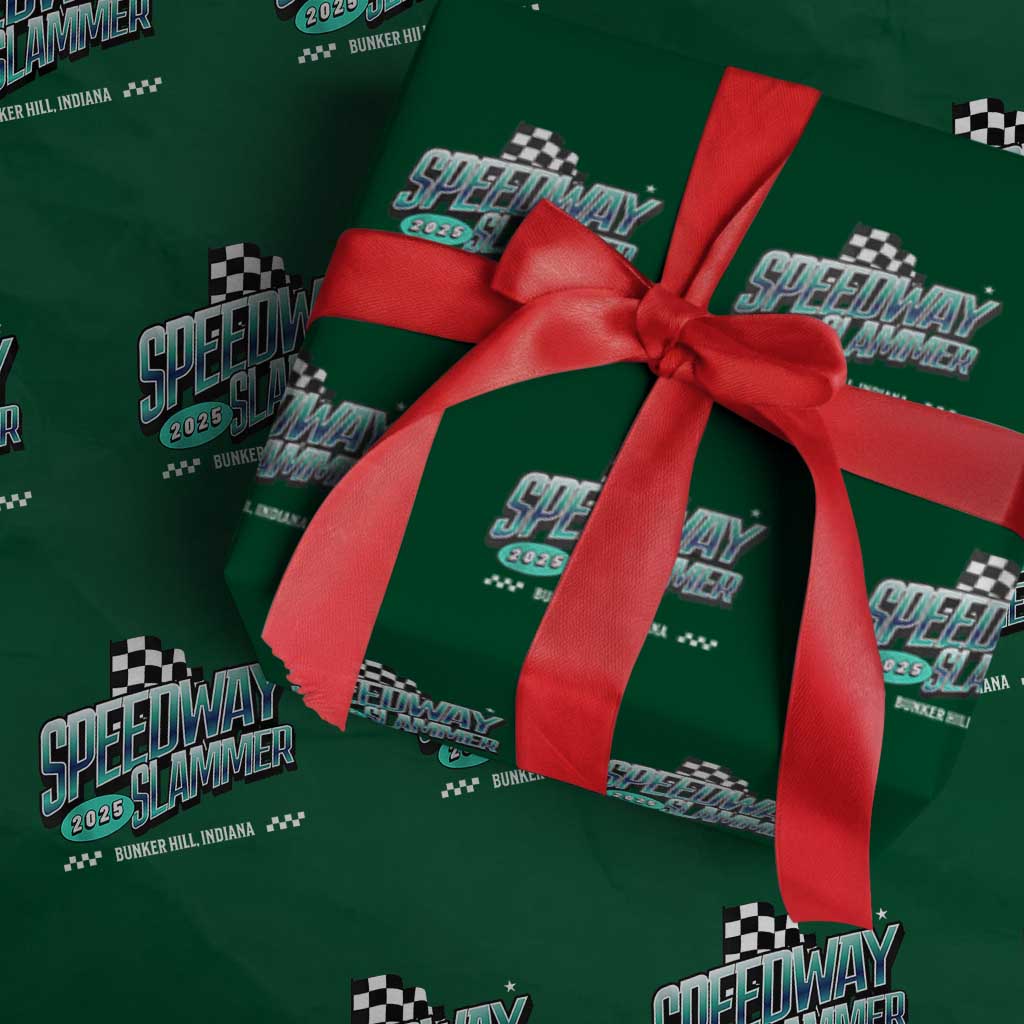 Speedway Slammer 2025 Wrapping Paper Roll Bunker Hill Indiana TS02 Green Print Your Wear