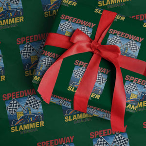 Speedway Slammer 2025 Wrapping Paper Roll Indiana Alcatraz Vintage Racing Graphic TS02 Green Print Your Wear