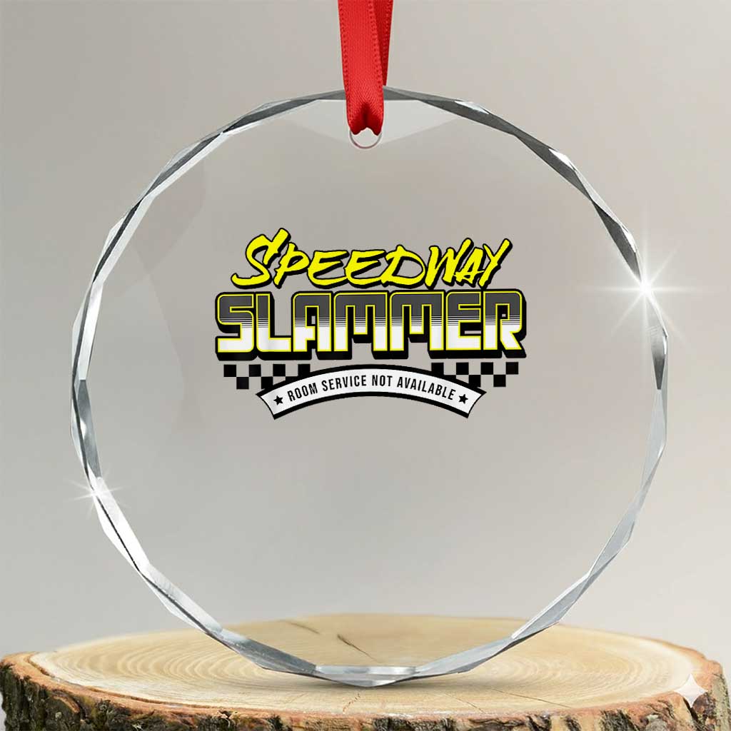 Speedway Slammer Indiana 2025 Crystal Glass Ornament TS02 Transparent Glass 3'' Circle Print Your Wear