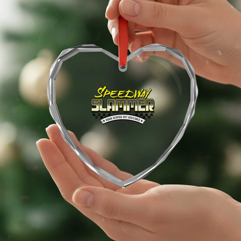 Speedway Slammer Indiana 2025 Heart Crystal Glass Ornament TS02 Print Your Wear