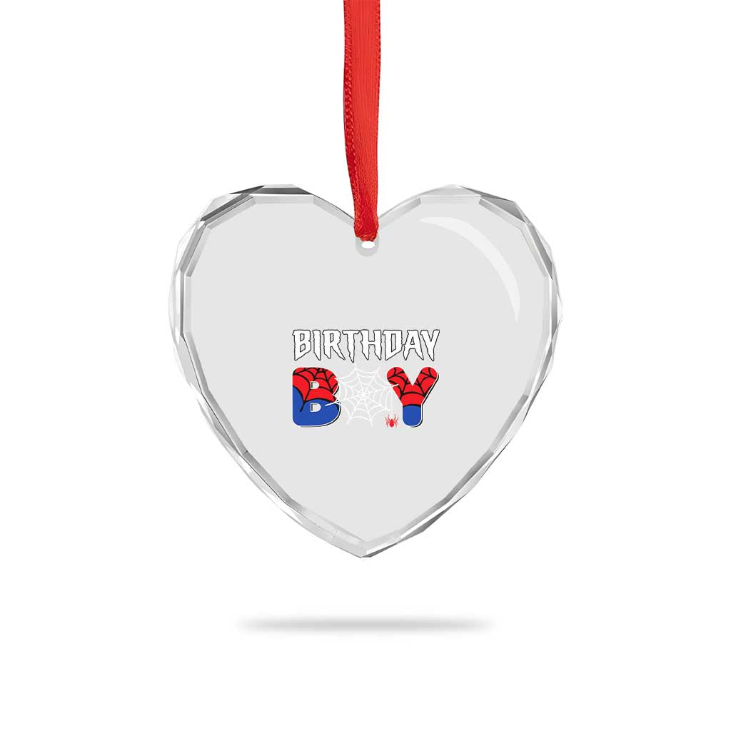 Spider Birthday Boy Heart Crystal Glass Ornament Bday Spiders Party TS02 Print Your Wear