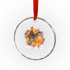 Spinosaurus Racha Explosion Hell Yeah Crystal Glass Ornament Dinosaur Shrieks Meme Funny Prehistoric Fire Blast TS02 Print Your Wear