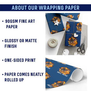 Spinosaurus Racha Explosion Hell Yeah Wrapping Paper Roll Dinosaur Shrieks Meme Funny Prehistoric Fire Blast TS02 Print Your Wear