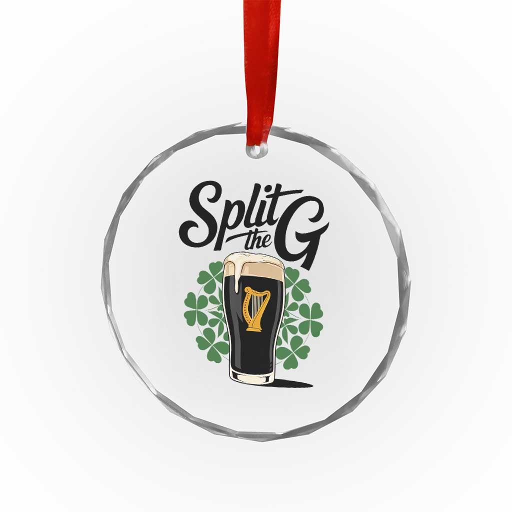Split the G Funny Irish Drinking Crystal Glass Ornament St. Patrick’s Day Stout Beer Lovers Pub Crawls TS02 Print Your Wear