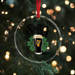 Split the G Funny Irish Drinking Crystal Glass Ornament St. Patrick’s Day Stout Beer Lovers Pub Crawls TS02 Print Your Wear