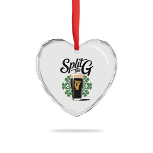 Split the G Funny Irish Drinking Heart Crystal Glass Ornament St. Patrick’s Day Stout Beer Lovers Pub Crawls TS02 Print Your Wear