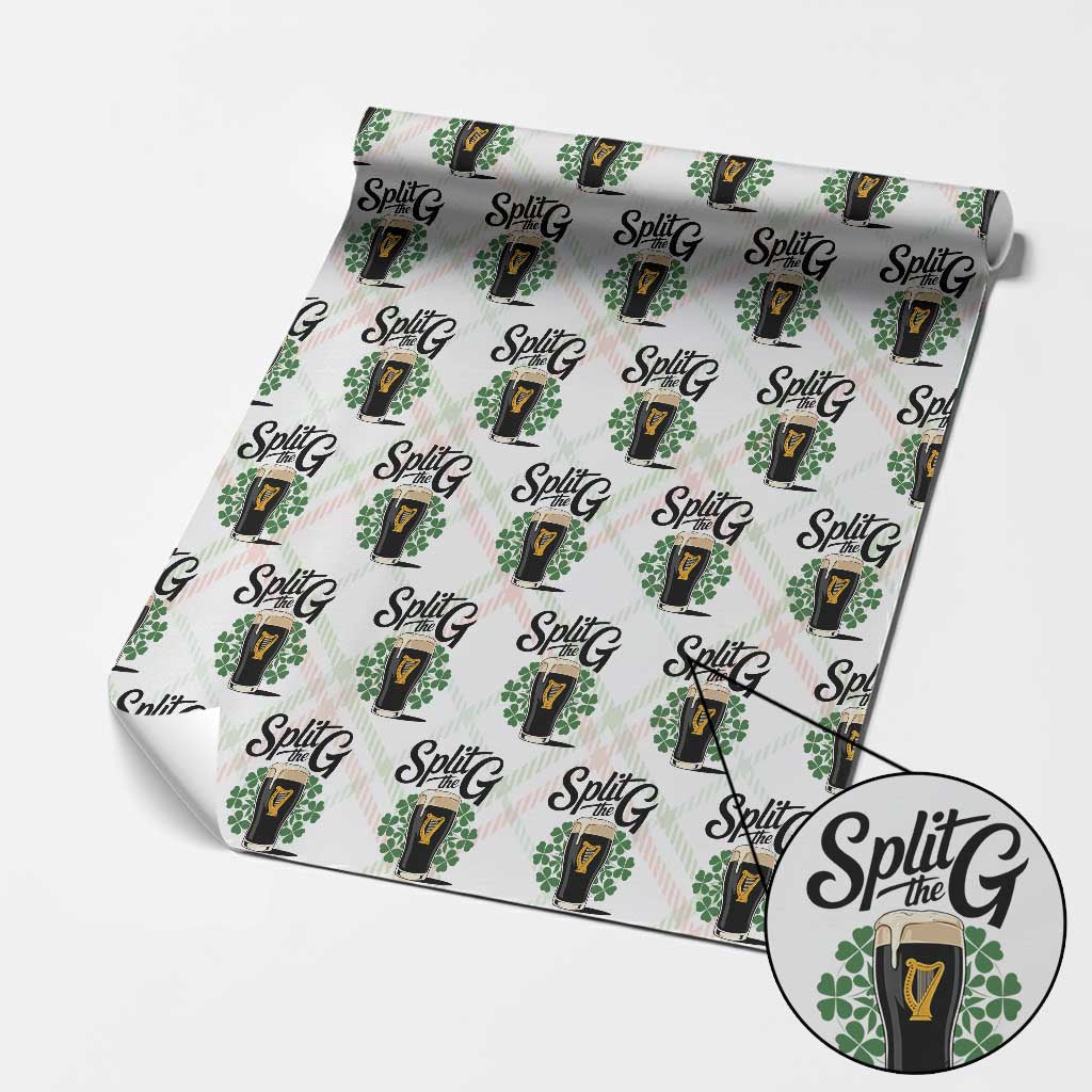 Split the G Funny Irish Drinking Wrapping Paper Roll St. Patrick’s Day Stout Beer Lovers Pub Crawls TS02 Christmas Plaid Print Your Wear