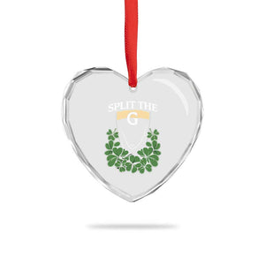 Split the G Funny Irish Stout Beer Drinking Game Heart Crystal Glass Ornament St. Patrick’s Day Shamrocks Pub Crawl Crew TS02 Print Your Wear
