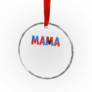 Spooky Mama Spider Web Crystal Glass Ornament Cute Halloween Mom Gift