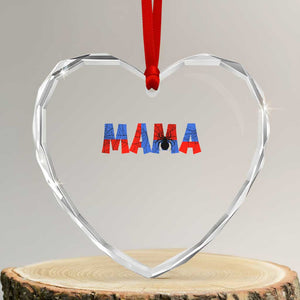 Spooky Mama Spider Web Heart Crystal Glass Ornament Cute Halloween Mom Gift