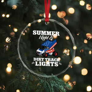 Sprint Car Racing Crystal Glass Ornament Summer Nights And Dirt Track Lights TS14 Print Your Wear