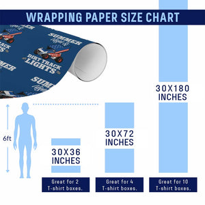 Sprint Car Racing Wrapping Paper Roll Summer Nights And Dirt Track Lights TS14 Print Your Wear