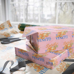 Spritz Italia Veneto Dal 1919 Wrapping Paper Roll Vintage Aperitivo Orange Italian Cocktail TS02 Light Pink Print Your Wear