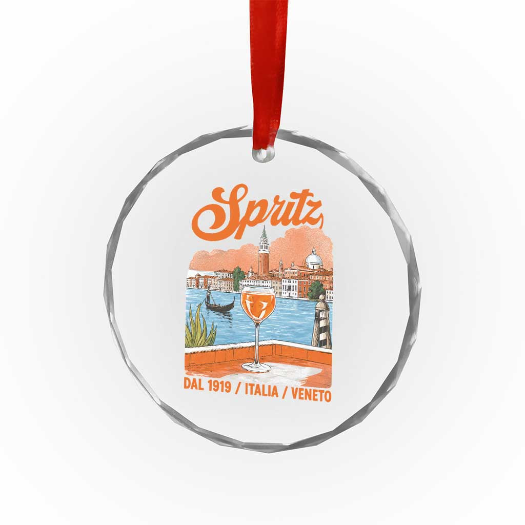 Spritz Veneto Crystal Glass Ornament Italia Vintage Orange Wine Cocktail Dal 1919