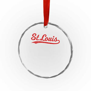 St Louis Sports Script Retro Baseball Lovers Proud City Crystal Glass Ornament TS11 Print Your Wear