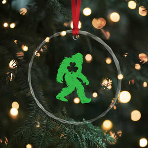 St Patricks Day Bigfoot Crystal Glass Ornament Sasquatch Lucky Shamrock TS02 Print Your Wear