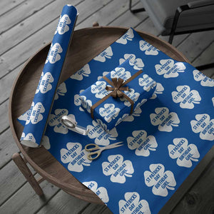 St Patricks Day Birthday Girl Wrapping Paper Roll Irish Bday Shamrock Clovers TS10 Blue Print Your Wear