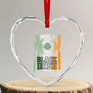 St Patrick's Day Black Irish Heart Crystal Glass Ornament Vintage American Flag Celtic Cross TS11 Transparent Glass 3'' Heart Print Your Wear