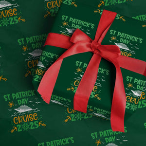 St Patricks Day Cruise Squad 2025 Matching Family Wrapping Paper Roll TS02 Green Print Your Wear