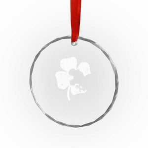 St Patricks Day Dinosaur Rex Crystal Glass Ornament Dino in Lucky Shamrock - Print Your Wear
