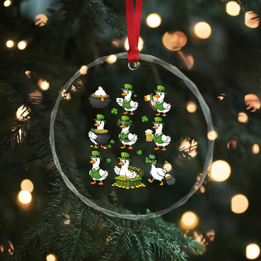 St Patricks Day Goose Crew Irish Celebration Crystal Glass Ornament TS12 Print Your Wear