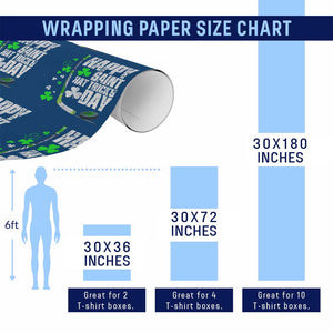 St. Patrick's Day Ice Hockey Wrapping Paper Roll Happy Saint Hat Trick's Lucky Shamrocks TS02 Print Your Wear