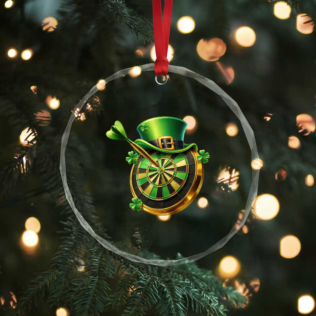 St Patricks Day Irish Darts Board Celebration Gift Crystal Glass Ornament TS12 Print Your Wear