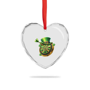 St Patricks Day Irish Darts Board Celebration Gift Heart Crystal Glass Ornament TS12 Print Your Wear