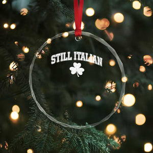 St Patricks Day Italian Crystal Glass Ornament Funny Retro Varsity Sporty Style Shamrock TS10 Print Your Wear