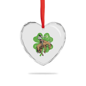 St Patrick's Day Lucky Cowboy Heart Crystal Glass Ornament Retro Vintage Clover TS02 Print Your Wear