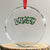 St Patricks Day Lucky Shamrock Crystal Glass Ornament Vintage Minimalist - Print Your Wear