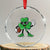 St Patrick's Day Lucky Shamrock Football Crystal Glass Ornament Sport Lover Gift TS02 Transparent Glass 3'' Circle Print Your Wear