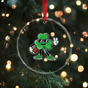 St Patrick's Day Lucky Shamrock Football Crystal Glass Ornament Sport Lover Gift TS02 Print Your Wear