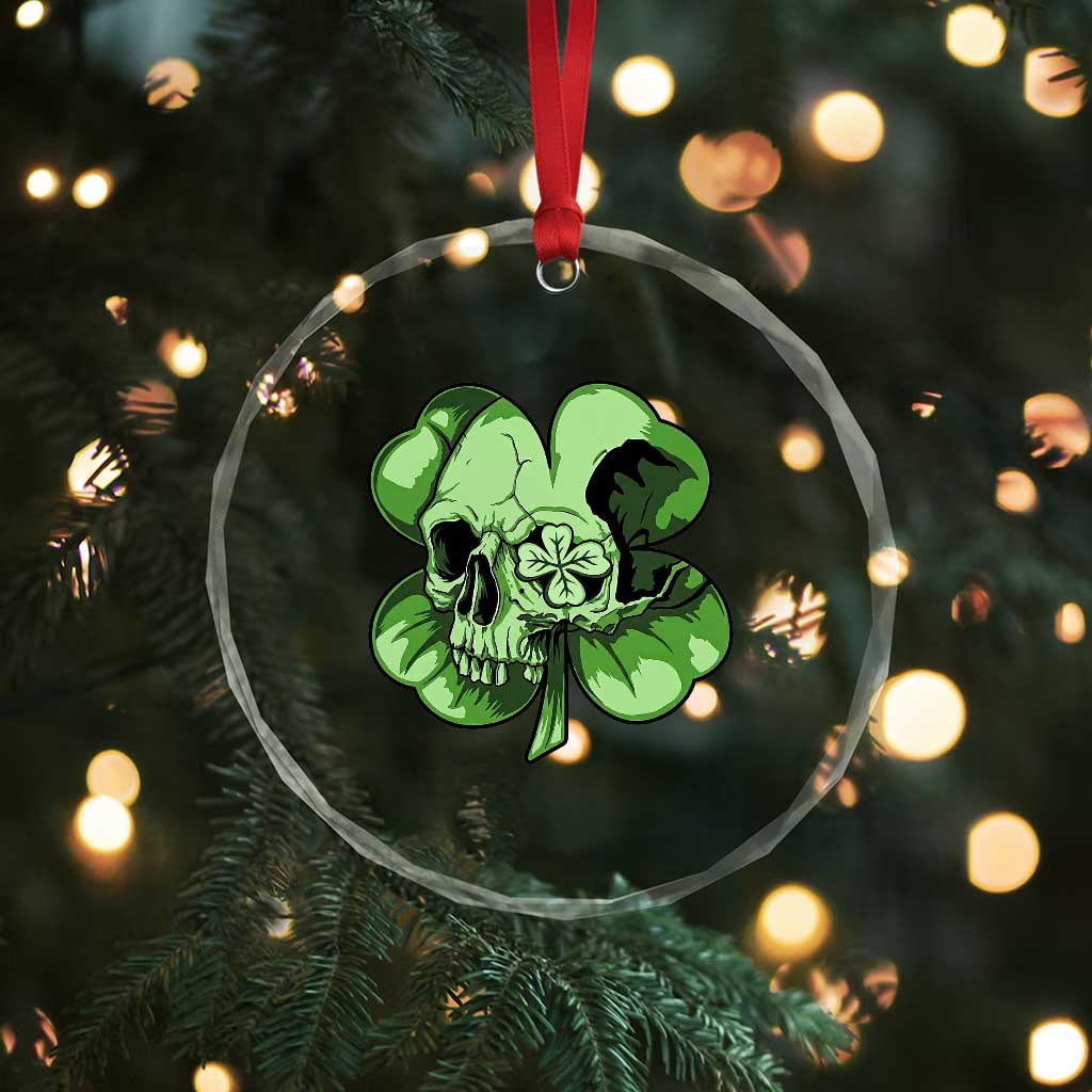 St Patricks Day Lucky Shamrock Skull Gift Crystal Glass Ornament TS12 Print Your Wear