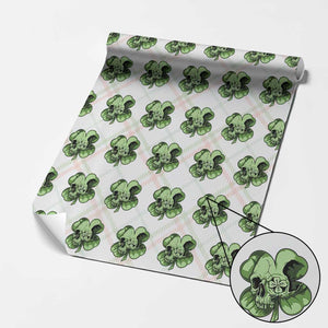 St Patricks Day Lucky Shamrock Skull Gift Wrapping Paper Roll TS12 Christmas Plaid Print Your Wear
